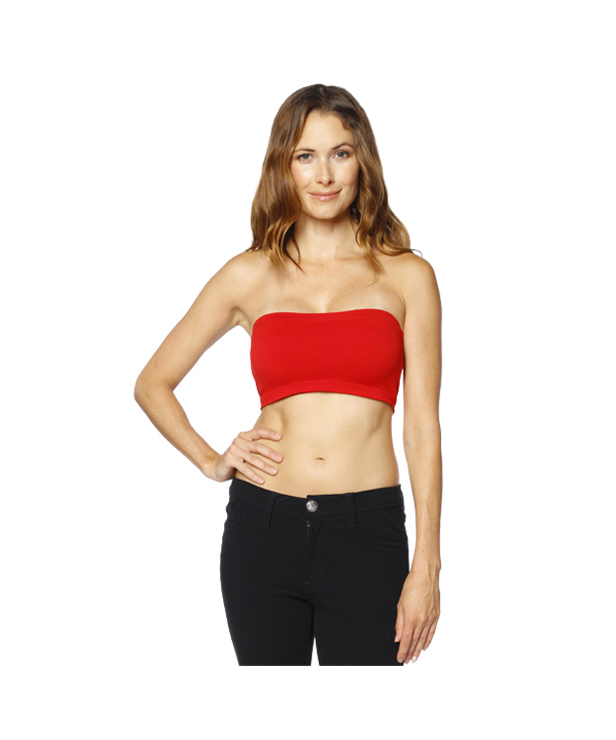 Seamless Spandex Bandeau Bra Cropped Tube Top Strapless Layering Tank One  Size