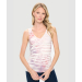 Printed Ruched V Neck Seamless Top