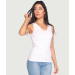 Cotton V-Neck Top With Ruching