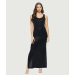 Sparkle Scoop Neck Maxi with Side Slits