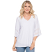 Flared Sleeve Top with Chiffon Inserts