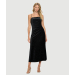 Sparkle Velvet Cami Midi Dress With Side Ruching