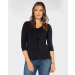 Ultra-Soft Cinched Tie 3/4 Sleeve Top