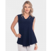 V-Neck Top With Neckline Cut-Outs